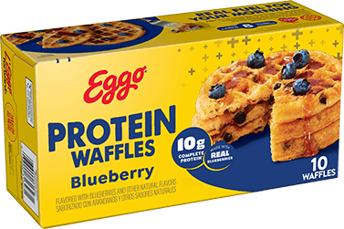 A package of Eggo protein waffles