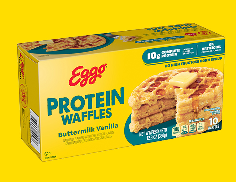 Box of Eggo® Protein Buttermilk Vanilla Waffles