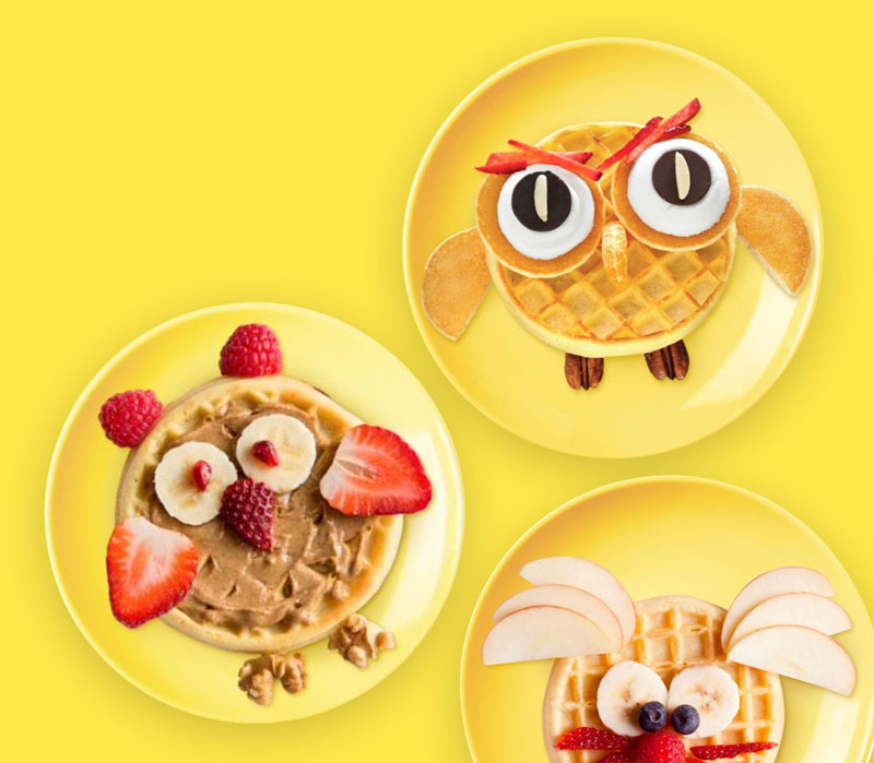 Waffle character recipes