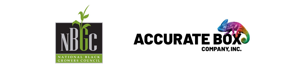 National Black Growers Council and Accurate Box Company, Inc. logos