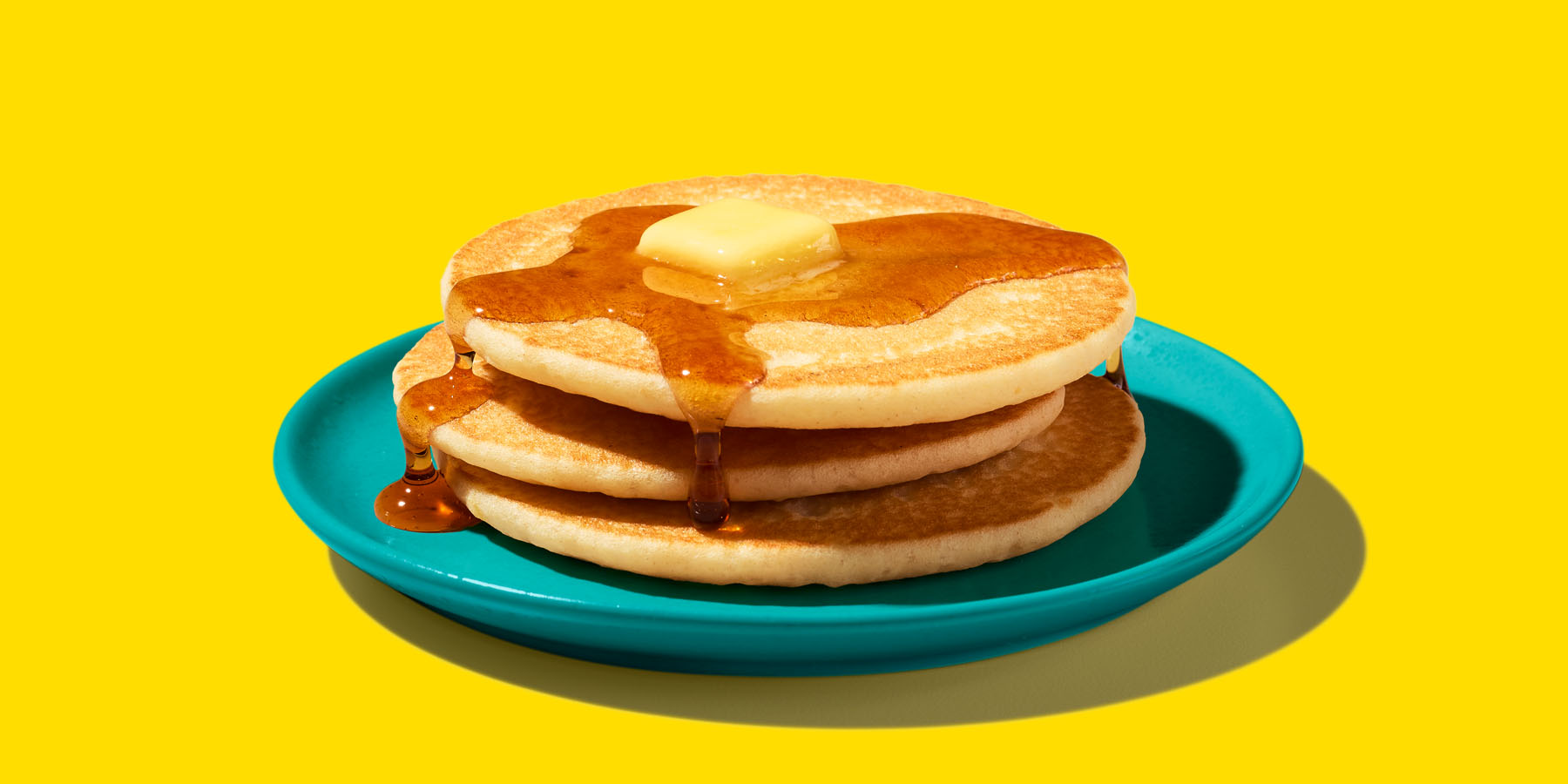 Eggo pancakes on a plate